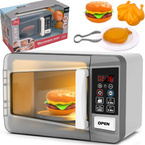 KUCHENKA MIKROFALOWA MIROFALA DLA DZIECI światło LED obrotowy talerz