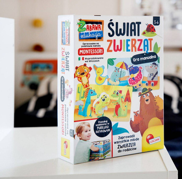 MONTESSORI GRA MANUALNA ŚWIAT ZWIERZĄT LIŚCIANI