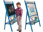 DUŻA Obrotowa TABLICA KREDOWO MAGNETYCZNA 6w1 BLUE