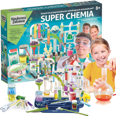 CLEMENTONI SUPER CHEMIA 50805 NAUKOWA ZABAWA ZESTAW