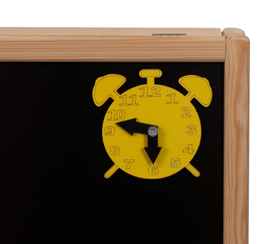 TABLICA KREDOWA MAGNETYCZNA DREWNIANA 4w1 LICZYDŁO ZEGAR Akcesoria