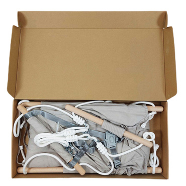 DREWNIANA HUŚTAWKA LEŻACZEK DLA DZIECI z pasami 3w1 MIĘKKA BEZPIECZNA KOŁYSKA HAMAK