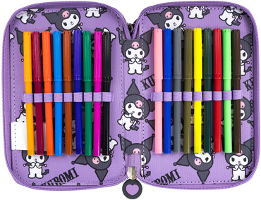 PIÓRNIK POTRÓJNY Z WYPOSAŻENIEM PC-05 KUROMI VIOLET