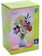 KLOCKI konstrukcyjne KWIATY ZESTAW BUKIET KWIATÓW W WAZONIE 730 elementów kwiatki