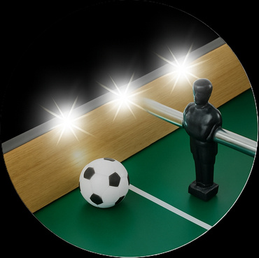 PIŁKARZYKI STOŁOWE PORŚWIETLENIE LED DUŻE DREWNIANE PIŁKA NOŻNA STÓŁ