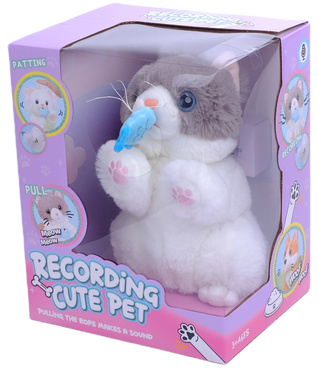 KOTEK INTERAKTYWNY Z RYBKĄ reaguje na dotyk NAGRYWA dźwięki