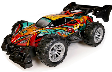 SAMOCHÓD Wyścigowy AUTO FUTURE ZDALNIE STEROWANE RC DYMI światło LED CZARNY