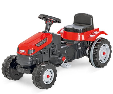 OGROMNY TRAKTOR NA PEDAŁY Z PRZYCZEPĄ XL 143cm CZERWONY