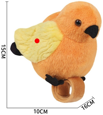 PAPUGA GADAJĄCA POWTARZAJĄCA MÓWI opaska na rękę MASKOTKA INTERAKTYWNA