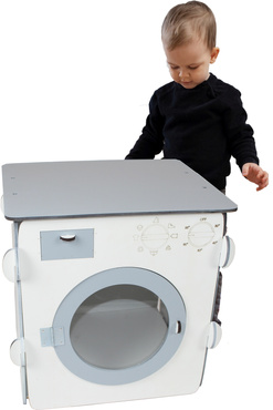 DUŻY DREWNIANY ZESTAW DO PRANIA DLA DZIECI PRALKA SUSZARKA DESKA AKCESORIA