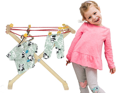 DUŻY DREWNIANY ZESTAW DO PRANIA DLA DZIECI PRALKA SUSZARKA DESKA AKCESORIA