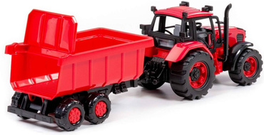 TRAKTOR Z PRZYCZEPKĄ BELARUS ZESTAW POLESIE CZERWONY