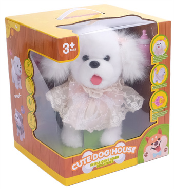 PIESEK INTERAKTYWNY CHODZĄCY NA SMYCZY reaguje na dotyk CHODZI LIŻE NAGRYWA