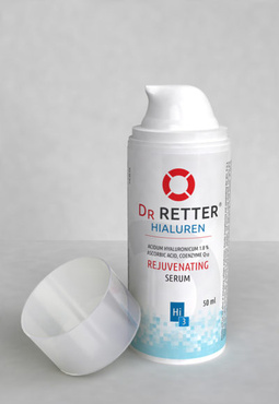 DR RETTER HI.3. HIALUREN INTENSYWNE SERUM ODMŁADZAJĄCE NA BAZIE KWASU HIALURONOWEGO DO PIELĘGNACJi TWARZY SZYI