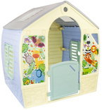 DOMEK OGRODOWY DLA DZIECI OKIENNICE ŚWIETLIKI HAPPY HOUSE SAFARI PASTEL