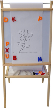 TABLICA KREDOWA MAGNETYCZNA DREWNIANA 5w1 PAPIER ZEGAR Akcesoria