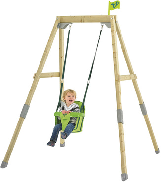DREWNIANA HUŚTAWKA OGRODOWA DLA DZIECI 2w1 123-209cm