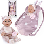 LALKA BOBAS NOSIDEŁKO PLECAK z uszami SMOCZEK łóżeczko plecaczek