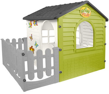 Mochtoys DUŻY DOMEK OGRODOWY Z TARASEM Płotkiem