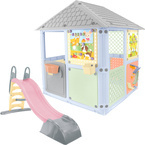 ZESTAW DOMEK OGRODOWY + ZJEŻDZALNIA WODNA 180cm DLA DZIECI SMART HOUSE 6w1