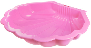 PIASKOWNICA Z PRZYKRYCIEM RÓŻOWA basenik MUSZELKA WIELKA XXL ZESTAW