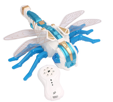 DUŻA WAŻKA ZDALNIE STEROWANA ROZPYLA MGŁĘ LED PILOT ROBOT R/C owad DRAKENA NIEBIESKA