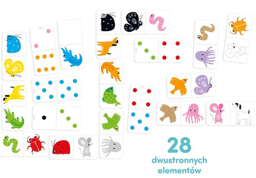 CzuCzu GRA DOMINO KOLORY DUŻE ELEMENTY 28el. 2+