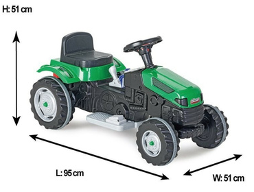 OGROMNY TRAKTOR DLA DZIECI NA AKUMULATOR 6V XL KLAKSON ZIELONY PILSAN