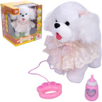 PIESEK INTERAKTYWNY CHODZĄCY NA SMYCZY reaguje na dotyk CHODZI LIŻE NAGRYWA