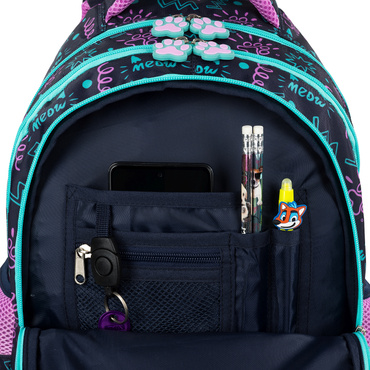 PLECAK TORNISTER SZKOLNY 4-KOMOROWY KOTEK MY LITTLE FRIEND BPL-58 KITTY PARTY