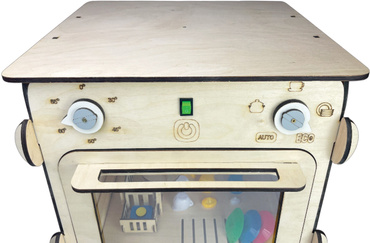 DUŻA DREWNIANA ZMYWARKA Z ŚWIATŁEM I AKCESORIAMI DLA DZIECI