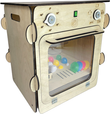 DUŻA DREWNIANA ZMYWARKA Z ŚWIATŁEM I AKCESORIAMI DLA DZIECI