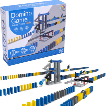 DOMINO GRA KLOCKI PRZESZKODY ZESTAW 120 klocków + 11 dodatków TOR