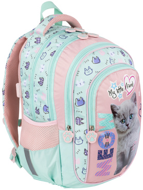 PLECAK TORNISTER SZKOLNY 4-KOMOROWY KOTEK MY LITTLE FRIEND BPL-58 FLUFFY KITTY