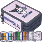 PIÓRNIK POTRÓJNY Z WYPOSAŻENIEM PC-05 KUROMI PINK