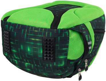 ST.RIGHT PLECAK SZKOLNY 3-KOMOROWY TORNISTER KLASA 1-3 DLA GRACZA BP-26 NEON PAD