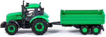 TRAKTOR Z PRZYCZEPKĄ BURTOWĄ POLESIE ZIELONY