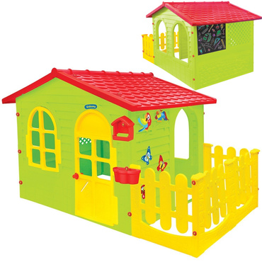 Mochtoys DOMEK XXL Z PŁOTKIEM DLA DZIECI DO OGRODU 12243