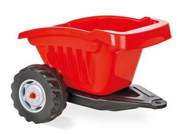 OGROMNY TRAKTOR NA PEDAŁY Z PRZYCZEPĄ XL 143cm CZERWONY