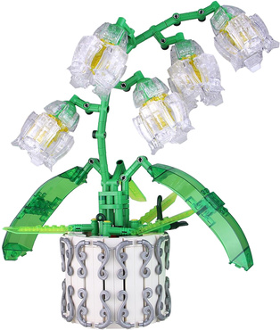 KLOCKI KWIATY ORCHIDEA ZESTAW 707 el. PODŚWIETLANE LED PILOT