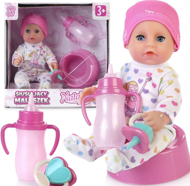 LALKA NATALIA BOBAS SIUSIAJĄCA BORN BABY BUTELKA NOCNIK SMOCZEK