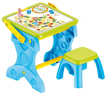 Carotina Baby BIURKO AKTYWNEGO PRZEDSZKOLAKA TABLICA LED 3w1