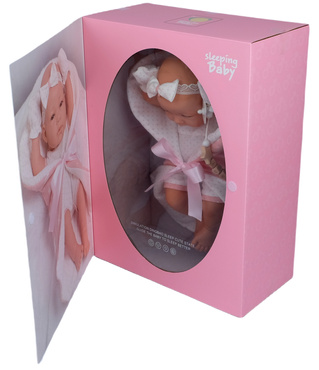 LALKA BOBAS REALISTYCZNA + AKCESORIA kocyk becik smoczek 38 cm NA PREZENT 