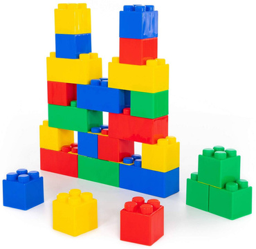 KLOCKI BUDOWLANE konstrukcyjne CEGŁY DUŻY ZESTAW GIGANT XXL 56 elementów