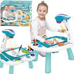 DUŻY STOLIK Z PROJEKTOREM DO RYSOWANIA DLA DZIECI RZUTNIK SLAJDY