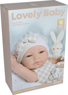 LALKA BOBAS REALISTYCZNA Z KRÓLICZKIEM + NOSIDEŁKO AKCESORIA łóżeczko 38 cm NA PREZENT 