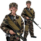 STRÓJ KARNAWAŁOWY ŻOŁNIERZ KOMANDOS SIŁY SPECJALNE NA BAL 152 cm