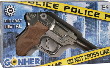 METALOWY PISTOLET POLICE NA KAPISZONY Dyski 2403 GONHER 125/0