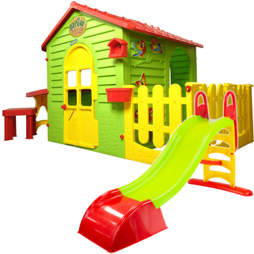 DOMEK ZJEŻDŻALNIA STOLIK PLAC ZABAW ZESTAW 12242 + 10832_1