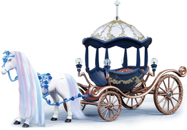 DUŻA KARETA DYNIA Z CHODZĄCYM KONIEM CHODZĄCY KONIK KOŃ